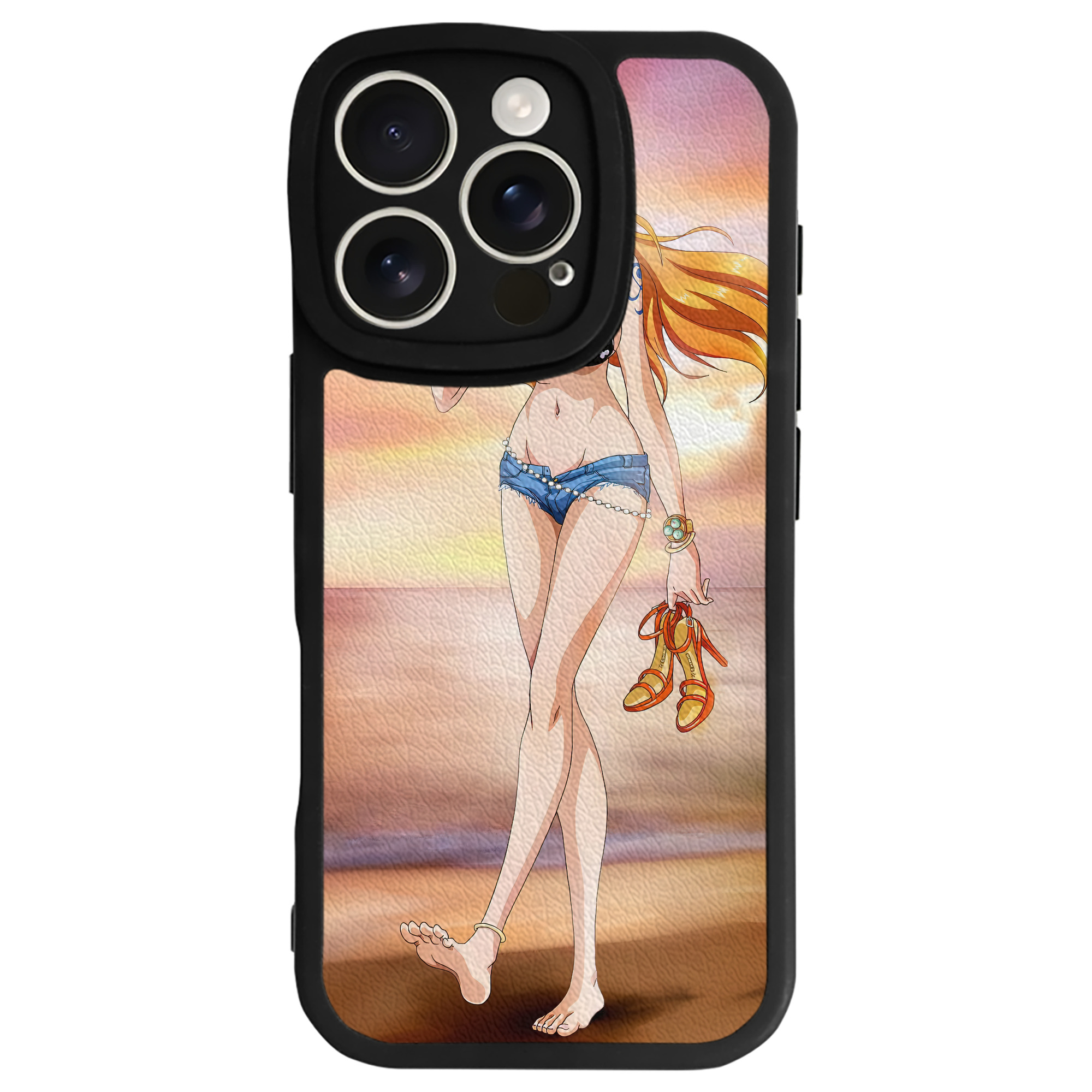 （画像用） ワンピース ONE PIECE 【iPhone 16シリーズ対応】シリコンスマホケース（レザー調） 材質：シリコン